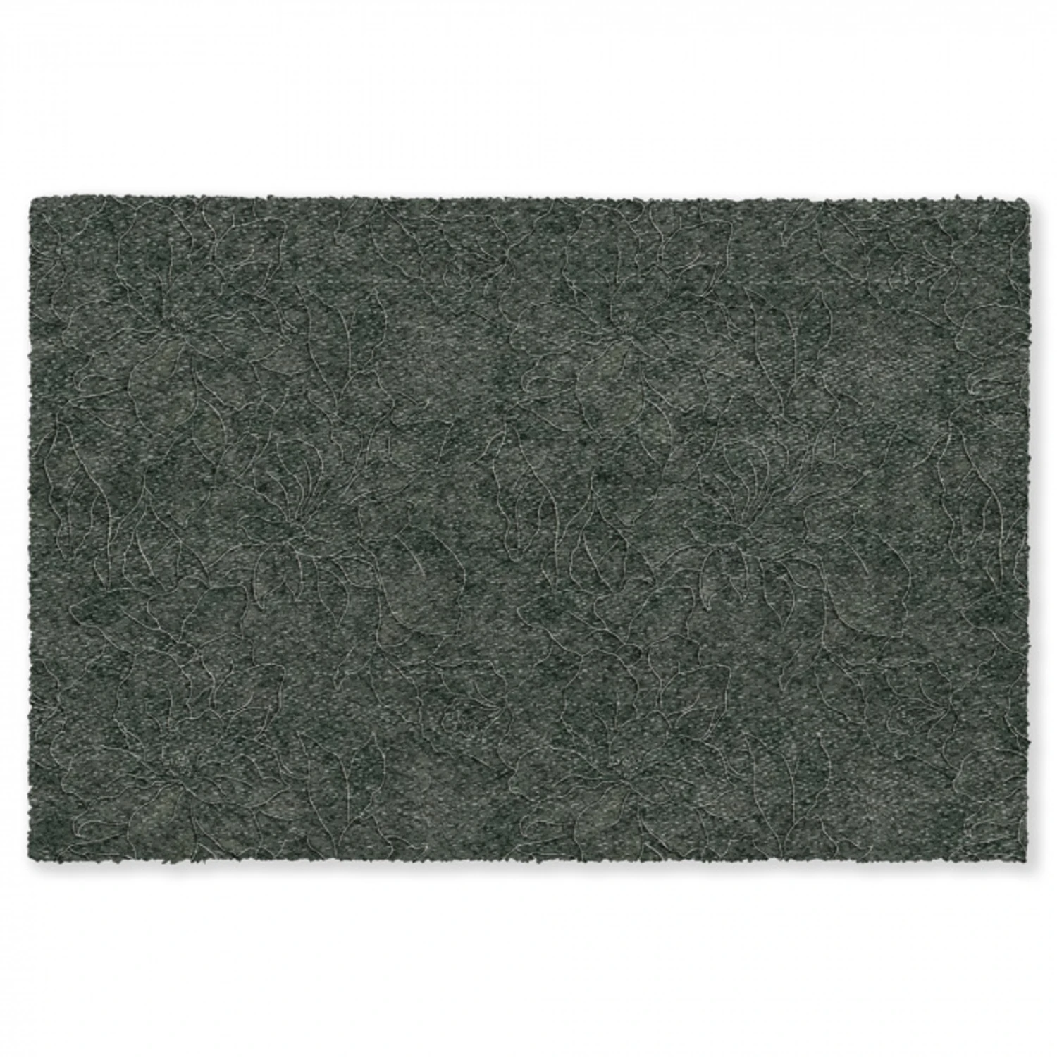 Bloemen - Lijnen - Groen Vloerkleed Rechthoek klein 1091 -3d