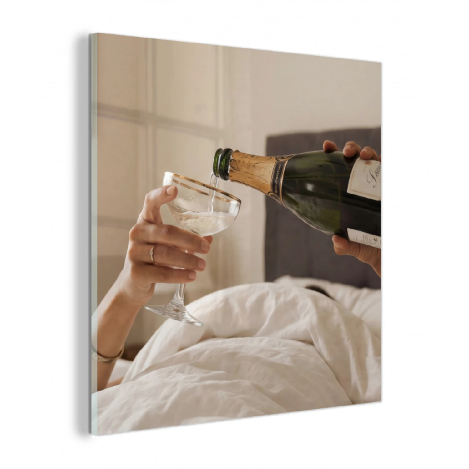 Champagne - Bed - Bubbels plexiglas 5mm klein -z3d