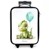 Dino met blauwe ballon Kinderkoffer - Zwart klein -zzz_website3d