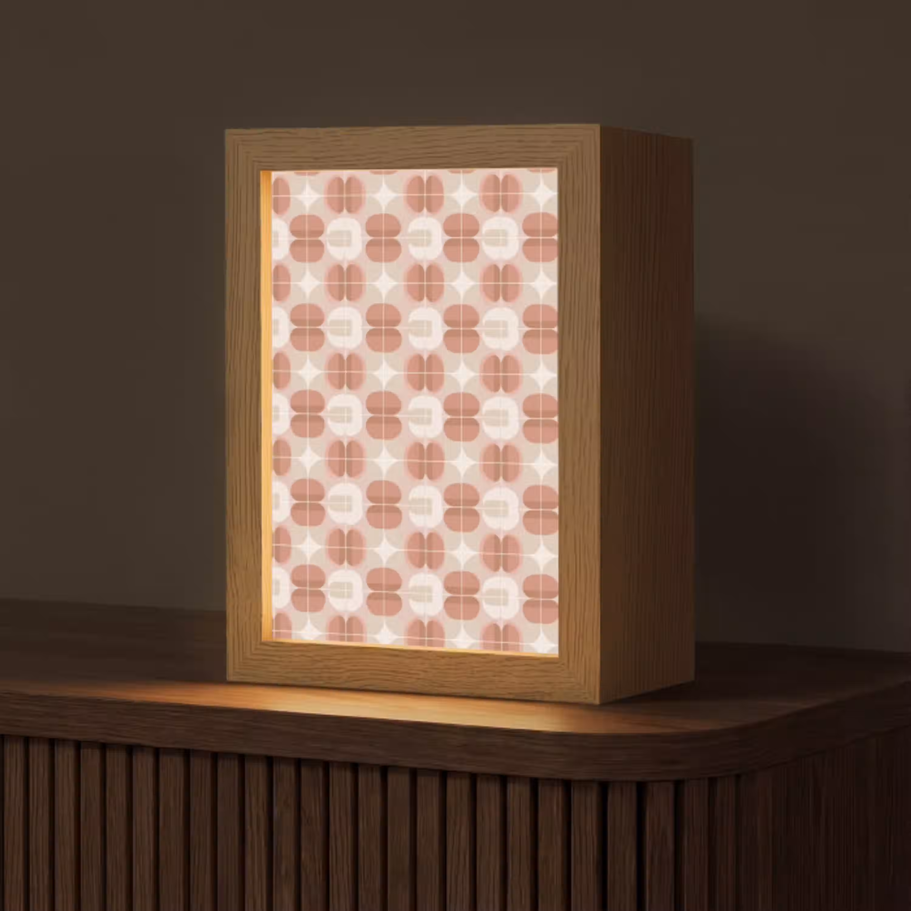 Retro - Klassiek - Roze Light Box met kabel (Tafellamp) klein 925 -z3d_website