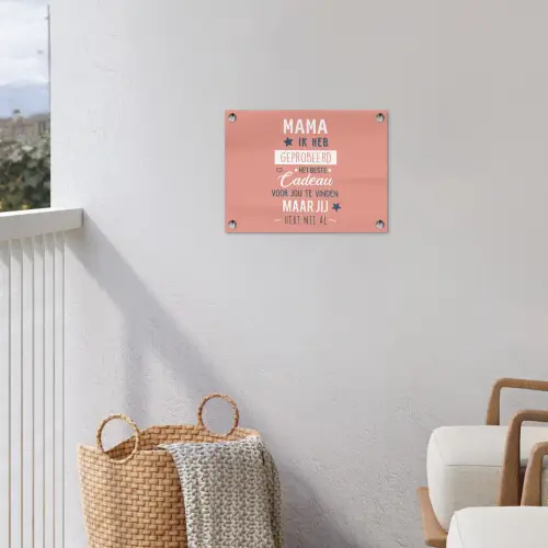 Spreuken - Mama - Quotes - Mama jij hebt ons al tuinposter los doek klein -sfeer8