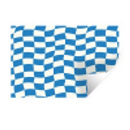 Golvend - Patroon - Blauw Muursticker klein 286 -3d