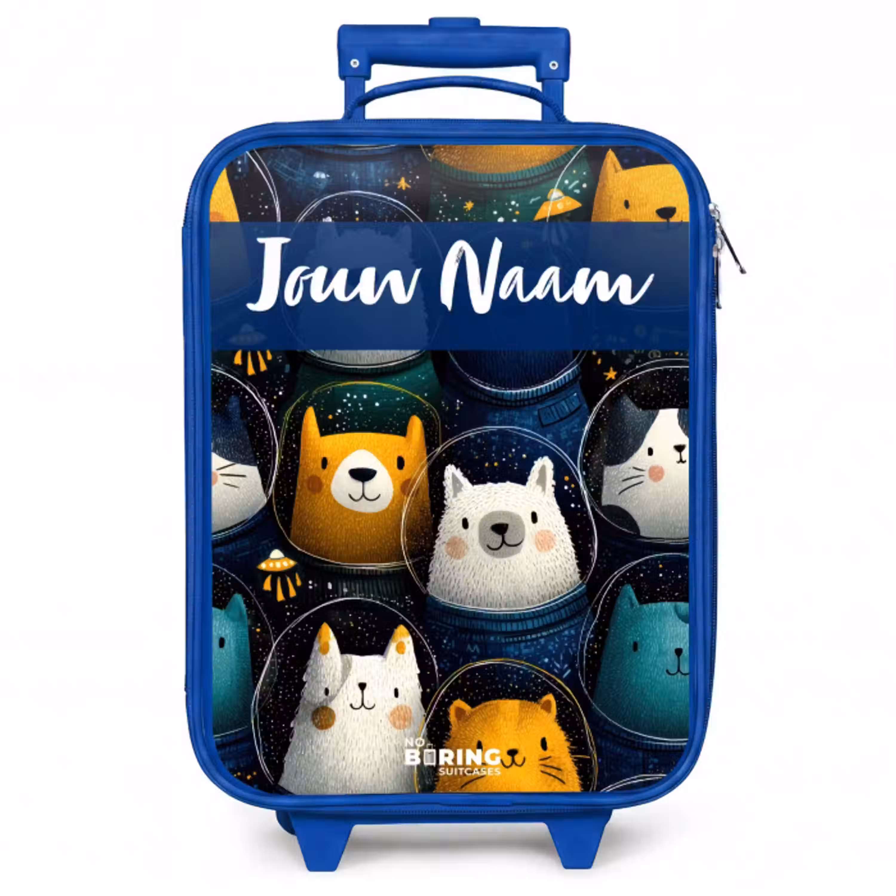 Dieren - Sterren - Planeten - Astronaut Kinderkoffer - Blauw klein -zzz_website3d
