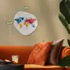 Wereldkaart - Graffiti - Kleurrijk Wandcirkel Organisch Forex 3mm klein -sfeer3