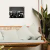 Bubbels - Proosten - Champagneglazen - Stadslichten tuinposter los doek klein -sfeer7