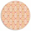 Patroon - Retro - Kleur Wandcirkel kunststof plaat 5mm dik klein 188 -3d