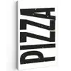 Pizza - Japandi - Decoratie - Vintage Tuinposter op houten frame 2 cm dik klein -3d