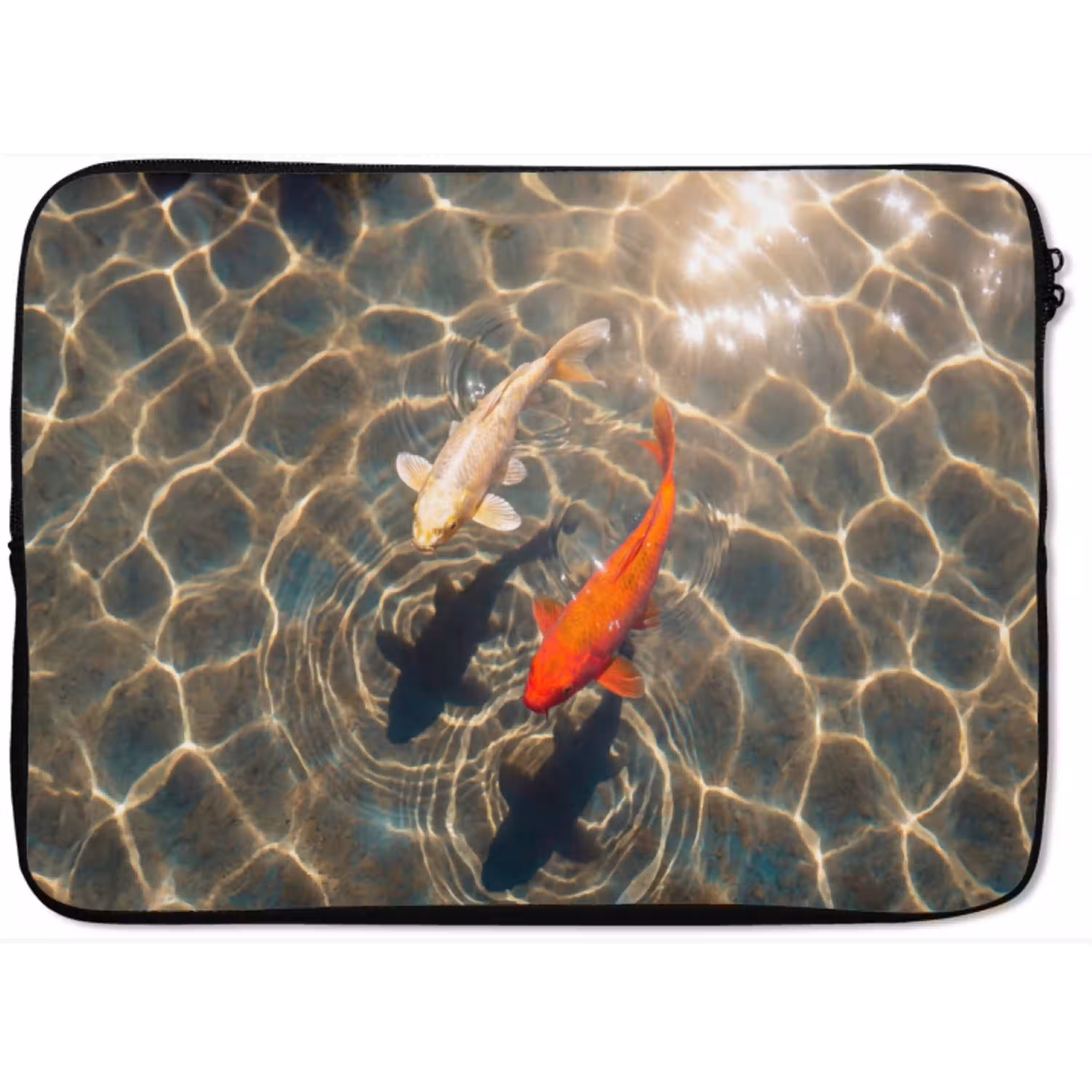 Vis - Water - Dieren - Oranje - Goud laptophoes neopreen klein -zkaufland3dotto