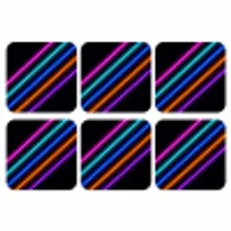 Esthetiek - Retro - Neon onderzetter kurk middel -3d