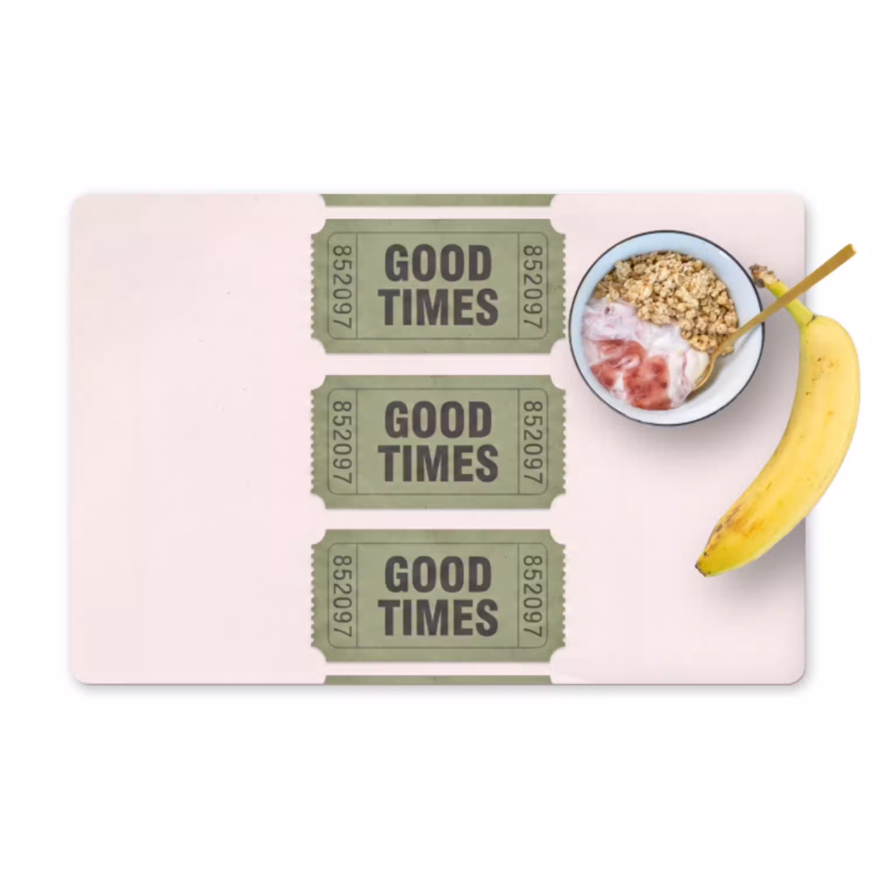 Kaartje - Vintage - Groen - Evenement - Collectie Placemat vinyl groot -zzzproduct_Kitchenyeah-website