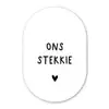 Ons stekkie - Quotes - Spreuken Wandcirkel Ovaal Forex klein -3d