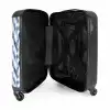 Ruit patroon blauw NBS - Handbagage koffer - Kinderen Unisex middel -binnenkant
