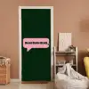 Tekstwolk - BLAH BLAH BLAH - Roze deurposter klein -sfeer1