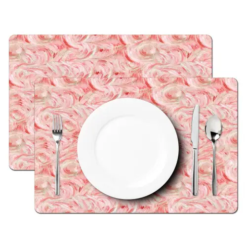 Vloeiend - Olieverf - Roze Placemat vinyl groot 368 -zzsfeer2_Kitchenyeah-website