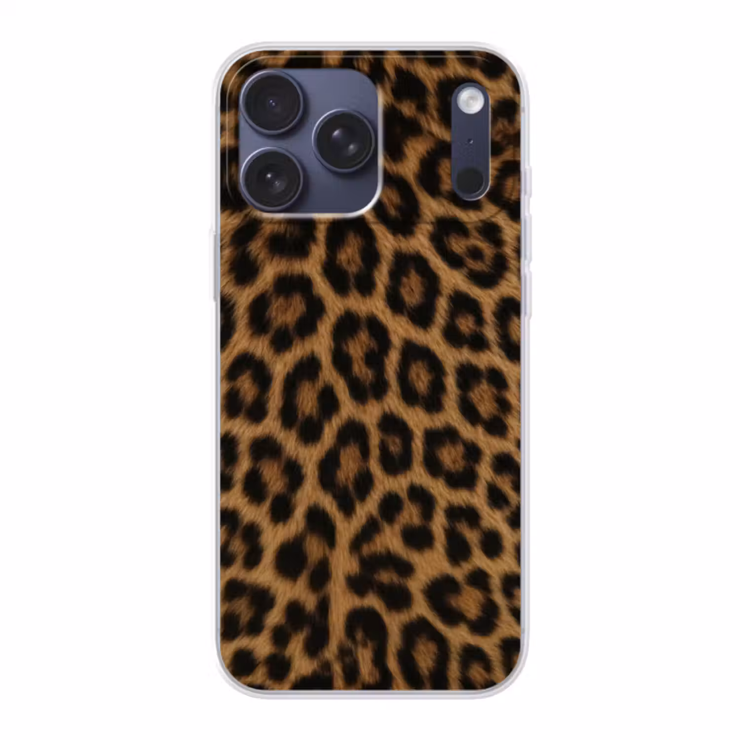 Telefoonhoesje Softcase - Pantervacht - Realistisch - Bruin