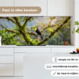 Toekan - Jungle - Natuur - Kleurrijk keuken achterwand 2 middel -sfeer4_NL