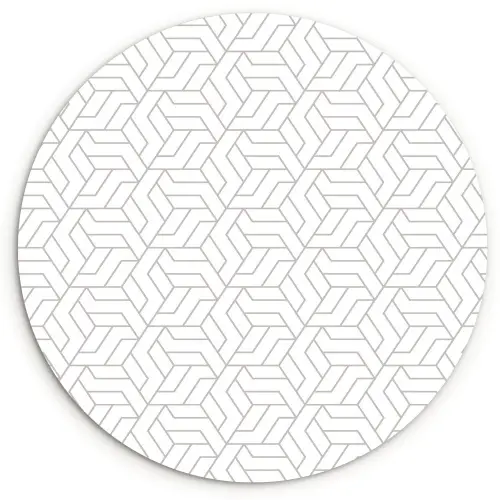 Grafisch - Patroon - Modern - Hexagon Wandcirkel plexiglas klein 852 -3d