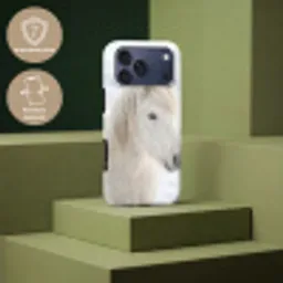 Paard - Kop - Winter - Dieren - Wit Toughcase MagSafe Apple iPhone 17 Pro Max klein -USP_PrintM_NL