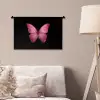 Vlinder - roze - Elegant Wandkleed katoen klein -sfeer4