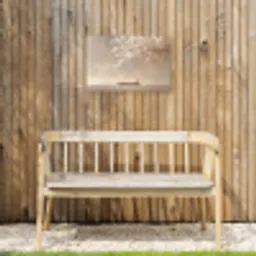 Bloesems - Wit - Boot - Minimalistisch Tuinposter op houten frame 2 cm dik klein -sfeer4