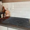 Natuursteen - Industrieel - Leisteen - Structuur - Grijs Inductie beschermer vinyl 3mm klein -sfeer3