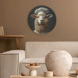 Schaap - Wol - Kok Akoestische PET Vilt - Rond klein -sfeer1
