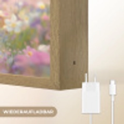Hamster - Bloemen - Roze - Oranje Light Box met batterij (Wandlamp) middel -USP_websiteoplaadbaarDE