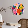 Bloemen - Kleurrijk - Stippen Wandcirkel behangsticker klein -sfeer3