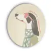 Quote - Hond - Zonnebril Akoestische PET Vilt - Rond klein -3d