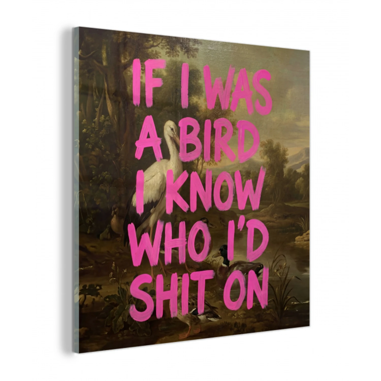 Klassiek - Humor - Roze plexiglas 5mm klein -z3d