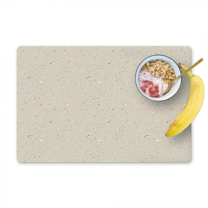 Lichtbeige - Terrazzo - Grijs Placemat vinyl groot 368 -zzzproduct_Kitchenyeah-website