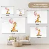 Giraf - Baby - Dieren - Roze ballon Wandkleed katoen klein -tsfeer8_DE