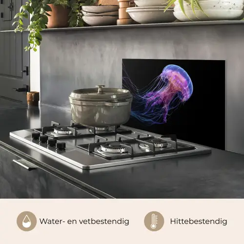 Kwal - Doorzichtig - Roze - Tentakels keuken achterwand spatscherm klein -usp_NL