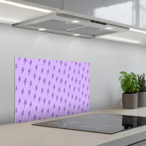 Bliksem - Paars - Lila keuken achterwand spatscherm klein 900 -3d_schuin