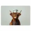 Schotse Hooglander - Bruin - Hoorns - Kokskleding Placemat vinyl groot -zzsfeer1_Kitchenyeah-website