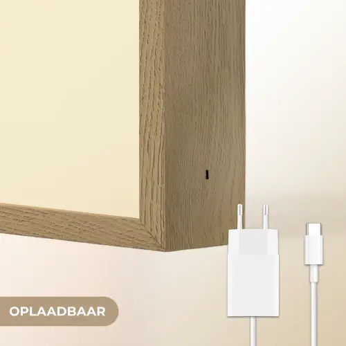 Klaproos - Illustratie - Zwart Light Box met batterij (Wandlamp) middel -USP_websiteoplaadbaarNL