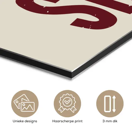 Japandi - Vintage - Decoratie - Rood aluminium wit klein -closeup_NL