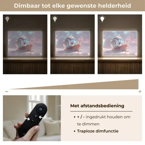 Slak - Disco - Mozaïek - Blauw Light Box met batterij (Wandlamp) middel -USP_dimbaarNL
