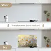 Madeliefjes - Wit - Zonlicht keuken achterwand spatscherm klein -voor_na_NL