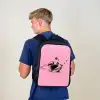 Slak - Roze - Meisjes - Racen Rugzak - Zwart middel -sfeer8