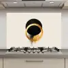 Abstract ontwerp - Zwarte cirkel - Verfvlekken keuken achterwand spatscherm klein -3d_website