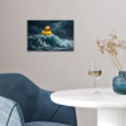 Storm - Badeend - Golven poster papier klein -sfeer3