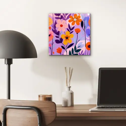Bloemen - Kleurrijk - Bladeren aluminium wit klein -sfeer5