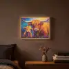 Schotse hooglander - Koeien - Dieren - Kunst Light Box met batterij (Wandlamp) middel -sfeer4