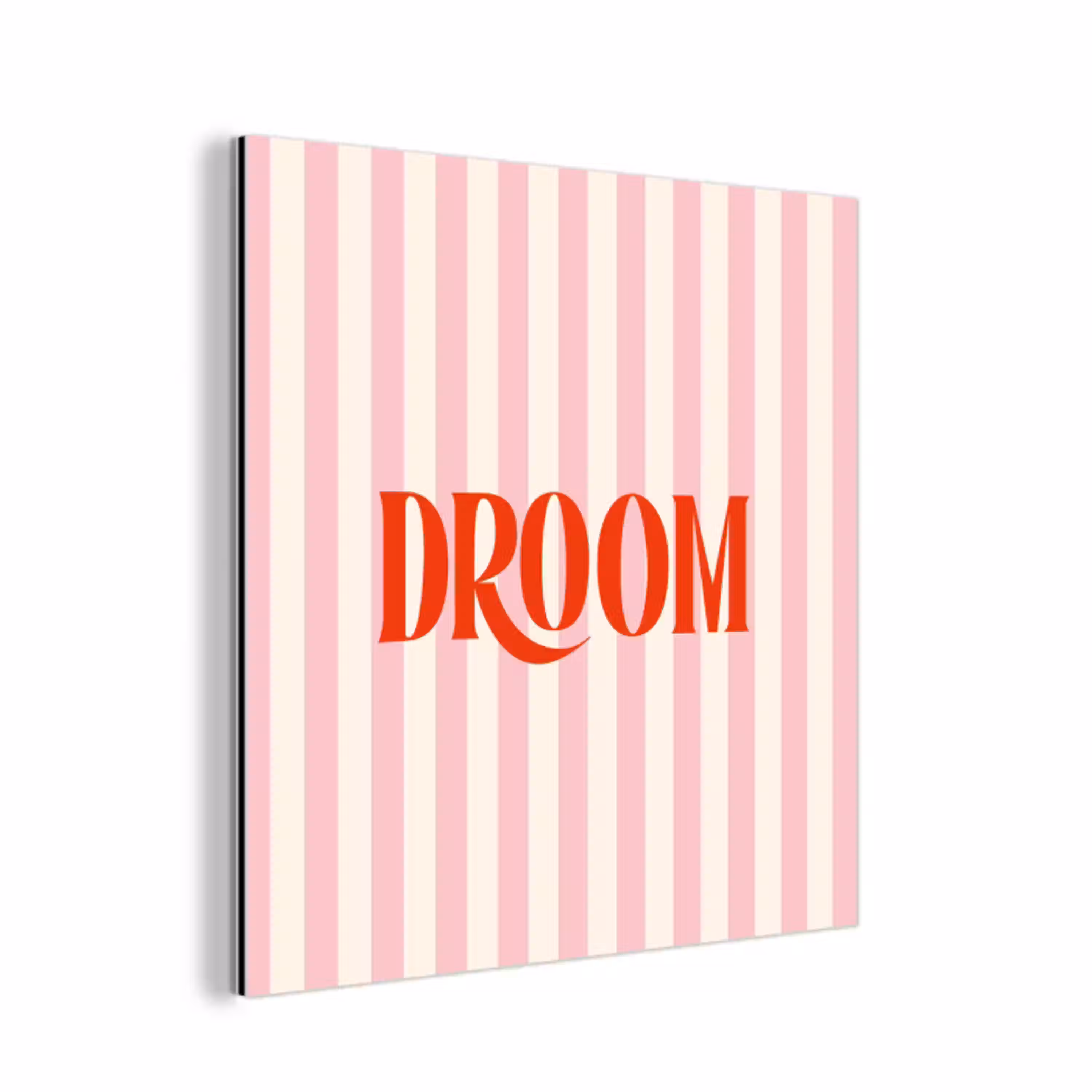 Zachtroze - Rood - Strepen - Droom aluminium wit klein -3d