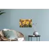 Bloemen - Geel - Wazig Muursticker klein -plant
