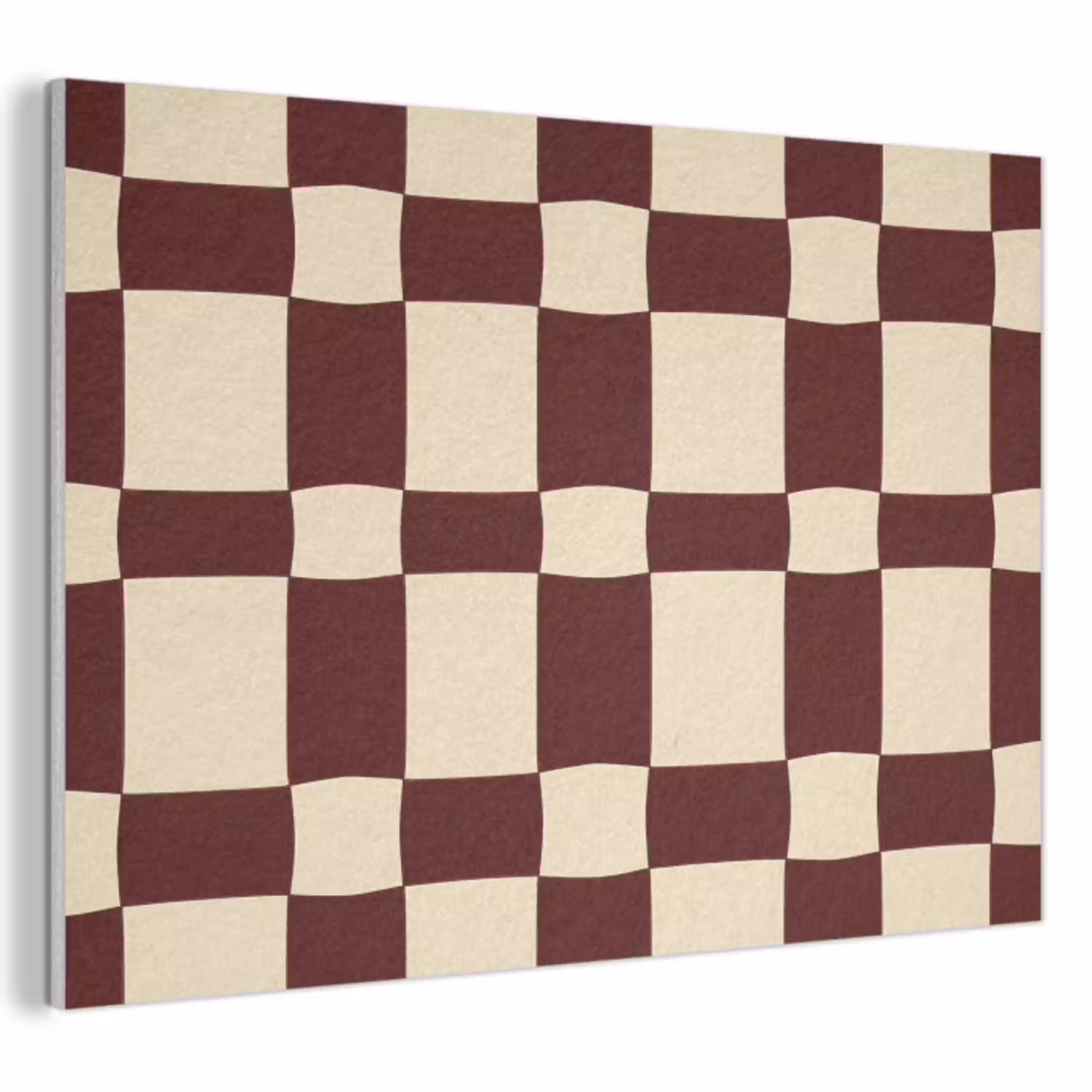 Retro - Patroon - Bruin PET vilt klein 837 -3d