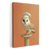 Kerkuil - Koksmuts - Oranje - Vogel KitchenYeah - Keuken - Canvas klein -3d