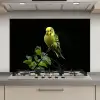 Parkiet - Tak - Bladeren - Geel keuken achterwand spatscherm klein -3d_website