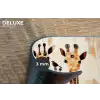 Giraffen - Cartoon - Crème Placemat vinyl groot -closeup